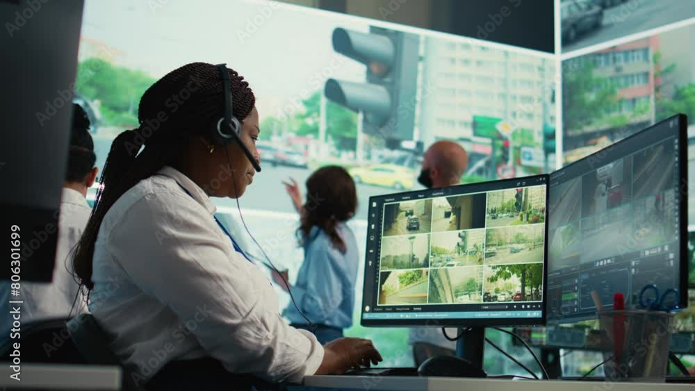 custom made wallpaper toronto digitalAfrican american operator gathers gps coordinates and data for the government database, monitoring cars in traffic via surveillance CCTV security systems. Real time radar recordings. Camera B.