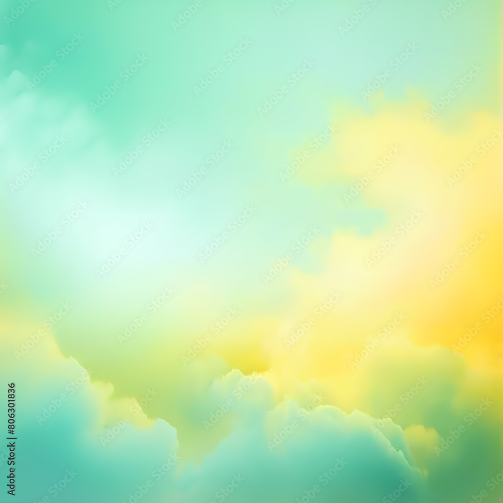 Yellow and mint color gradation background texture