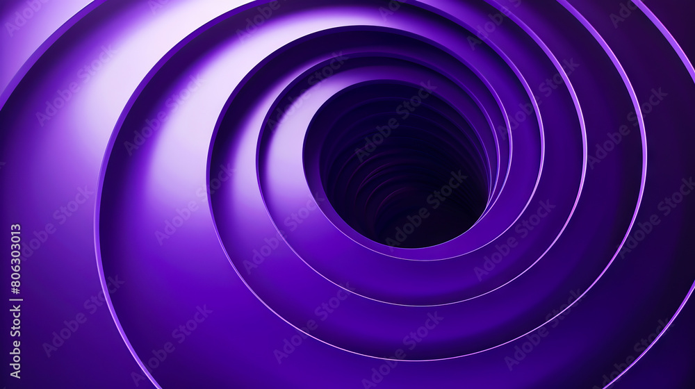 Obraz premium A purple spiral with a light inside.
