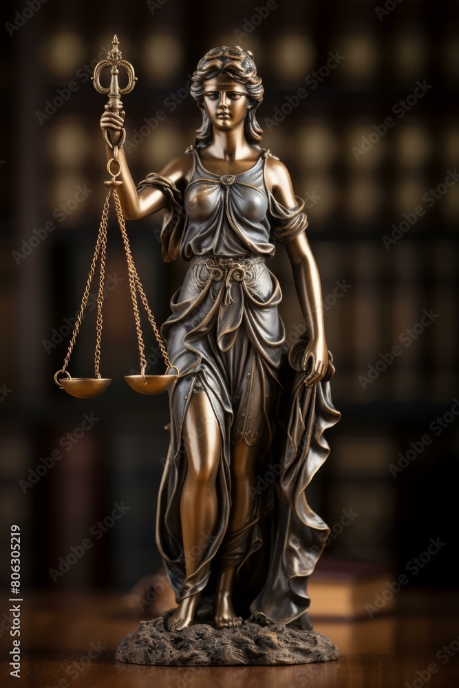 Themis Greek goddess of justice holding scales