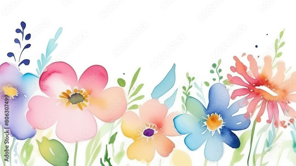 Spring or summer card with empty space for congratulations or invitation, Mother's Day or Happy Spring Day card, Wedding invitation, space for text on spring background with flowers Spring or summer card with empty space for congratulations or invitation, Mother's Day or Happy Spring Day card, Wedding invitation, space for text on spring background with flowers