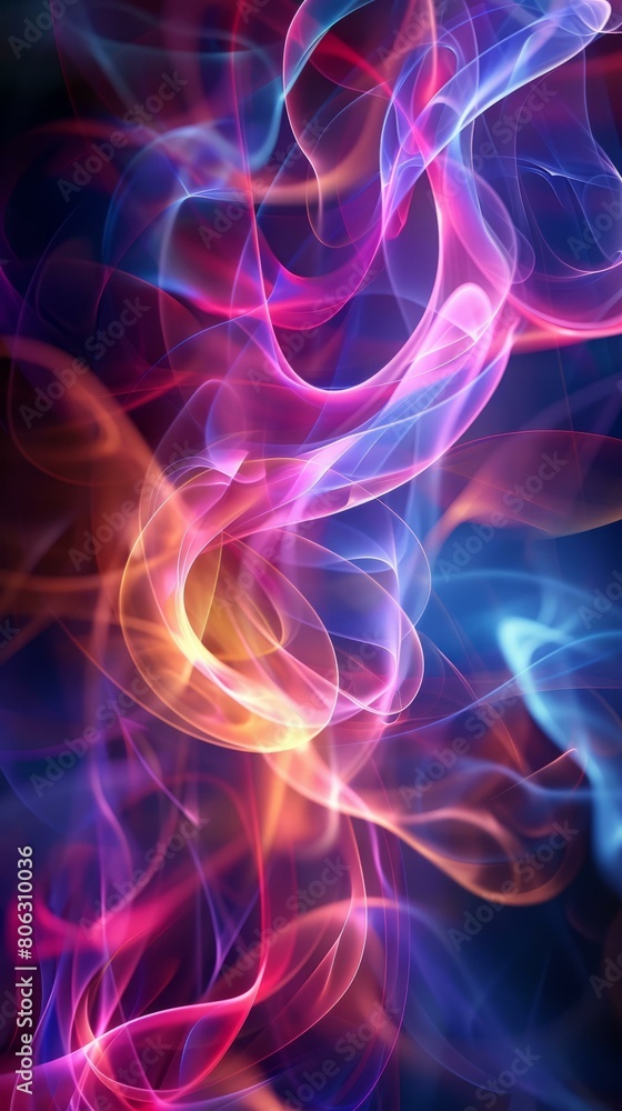Fototapeta premium Colorful abstract background with smooth wavey shapes