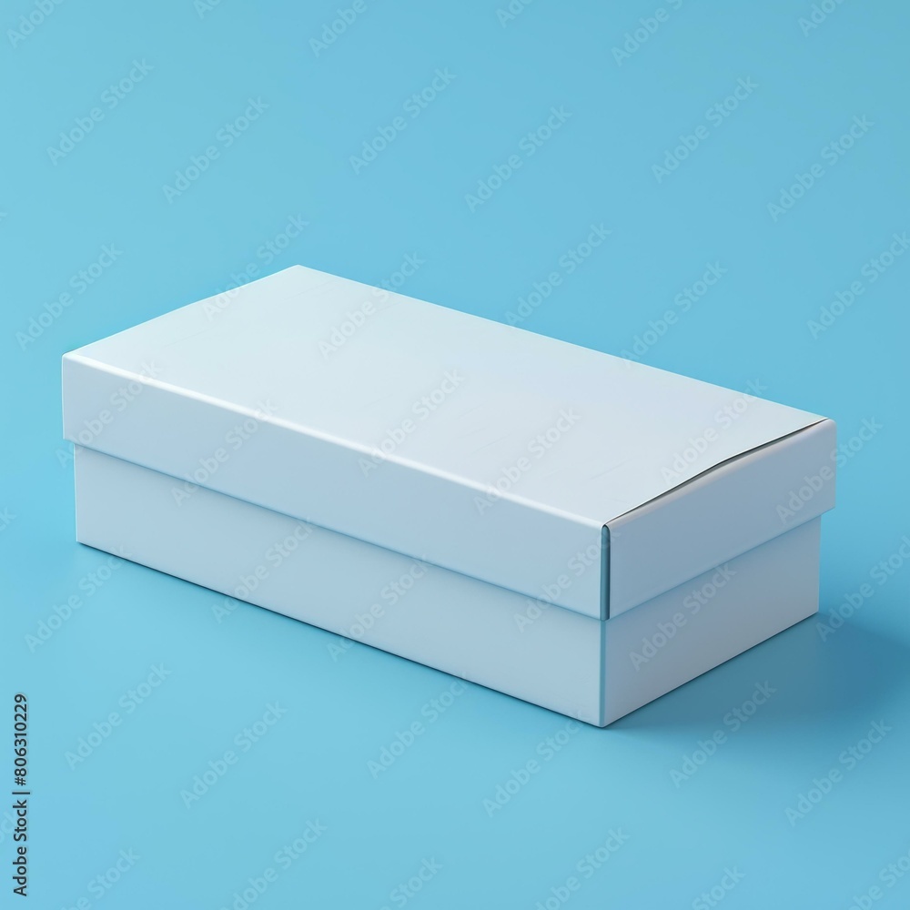 Naklejka premium White Box On Blue Background