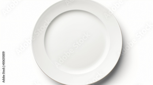 Plate emptyisolated on white background