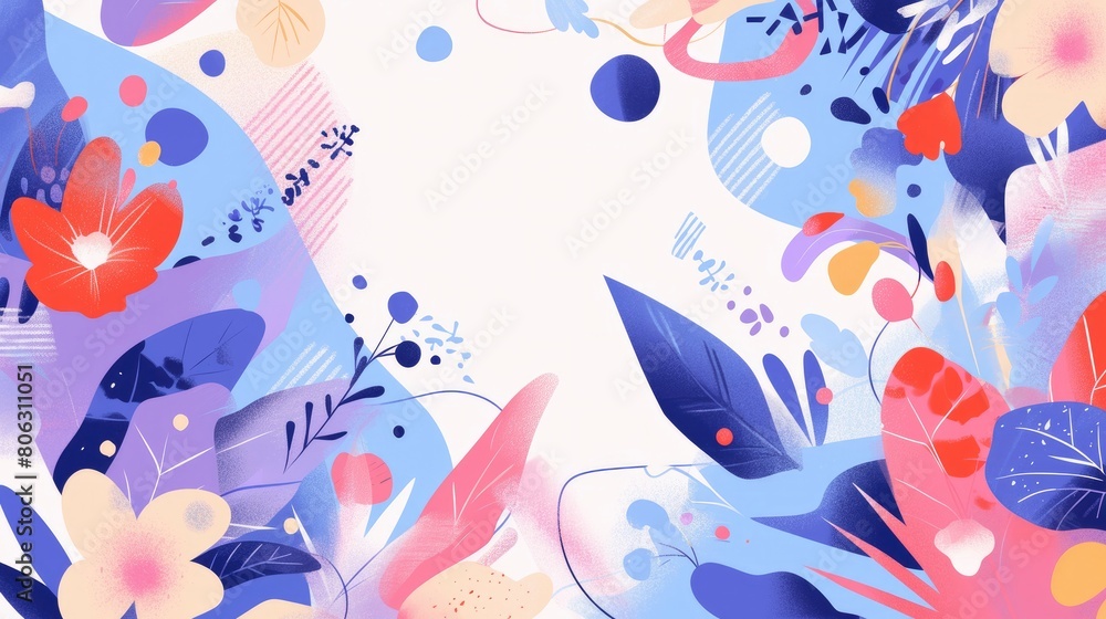 abstract pastel background with watercolor shapes and simple geometric elements in flat design abstract pastel background with watercolor shapes and simple geometric elements in flat design