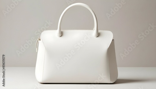 a all-white mockup of a white bag, realistic photo,