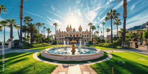 Monte Carlo Casino and gardens in Monaco photo
