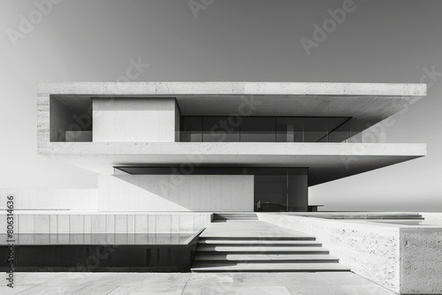 A Minimalist Concrete House Design photo