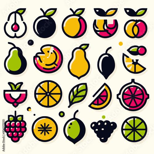 Fresh Picks: Vibrant Fruit Vector Design Elements for Juicy Creative Projects