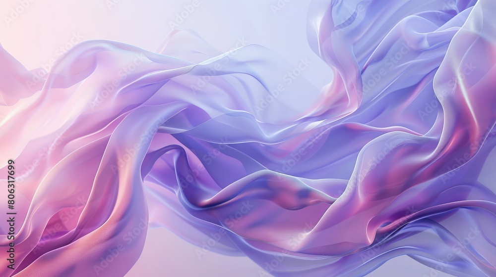 A purple and pink silky fabric is shown. A purple and pink silky fabric is shown.