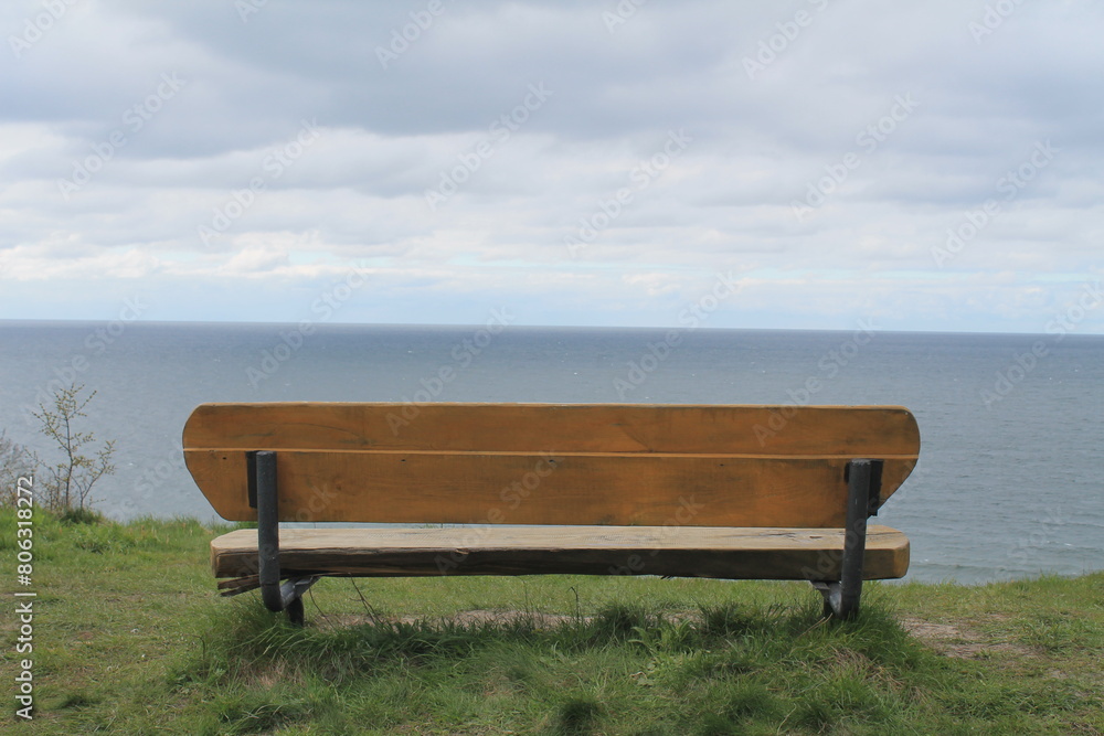 bench on the seashore for relaxation bench on the seashore for relaxation