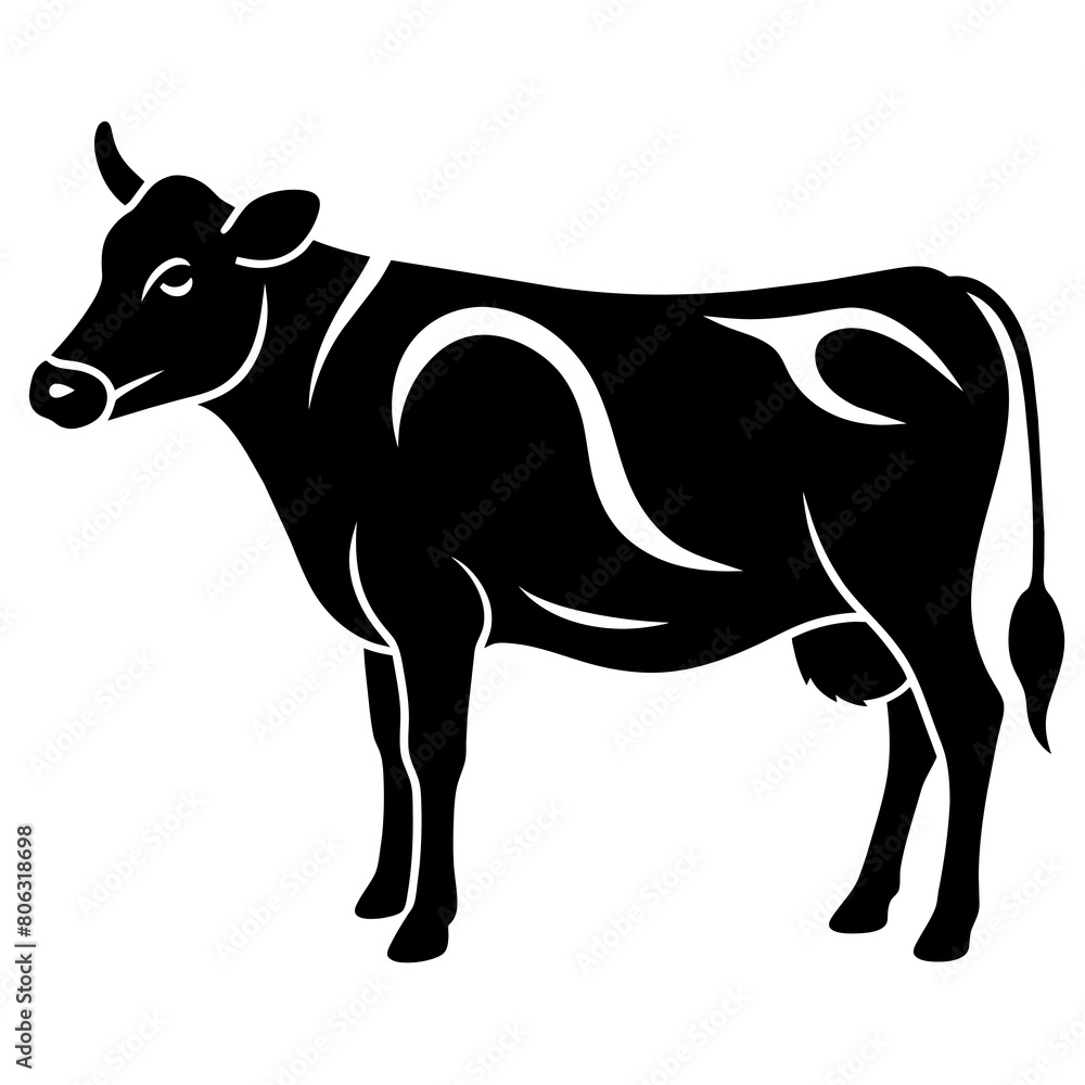 black and white cow vector illustration black and white cow vector illustration