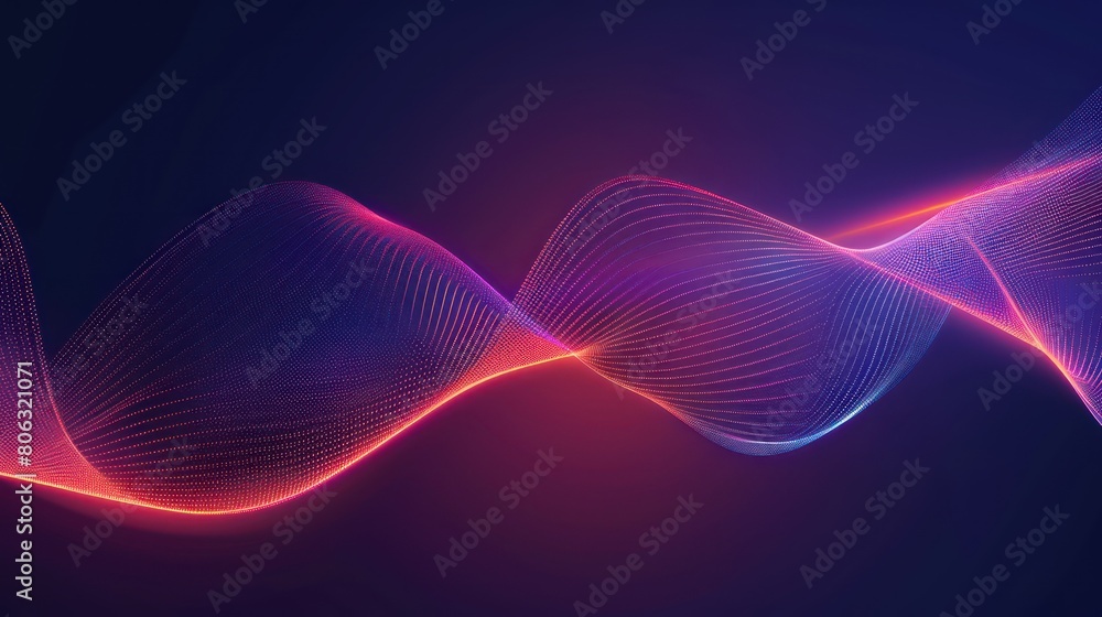 Neon wave effect. Abstraction for graphics design Neon wave effect. Abstraction for graphics design