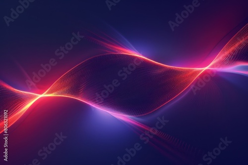 Neon wave effect. Abstraction for graphics design