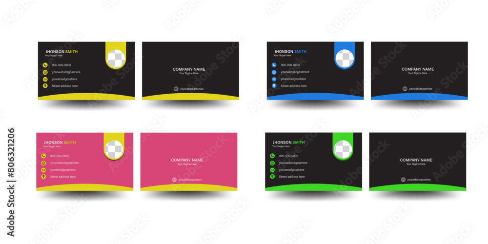 a white, black and blue modern creative business card and name card. double sided business card template modern and clean style . Visiting card for business and personal use. a white, black and blue modern creative business card and name card. double sided business card template modern and clean style . Visiting card for business and personal use.