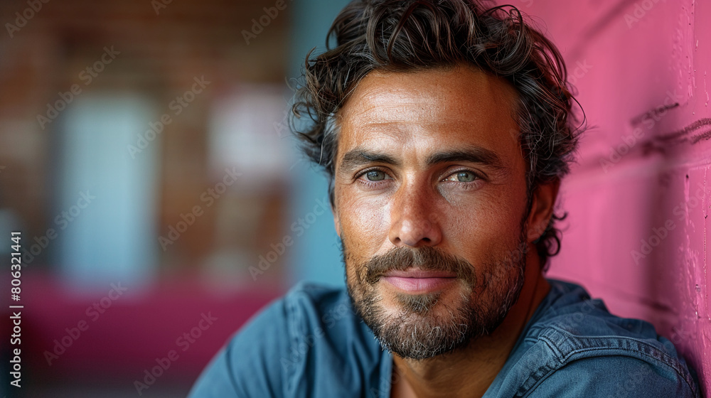 Professional studio photo portrait of a attractive handsome man, beautiful guy with beard, a person, with a pronounced emotional expression, widescreen 16:9 Professional studio photo portrait of a attractive handsome man, beautiful guy with beard, a person, with a pronounced emotional expression, widescreen 16:9