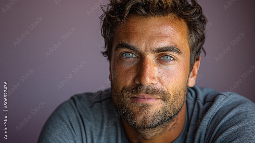 Professional studio photo portrait of a attractive handsome man, beautiful guy with beard, a person, with a pronounced emotional expression, widescreen 16:9 Professional studio photo portrait of a attractive handsome man, beautiful guy with beard, a person, with a pronounced emotional expression, widescreen 16:9