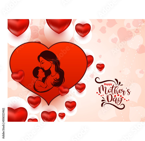 Happy Mother's day celebration elegant decorative background