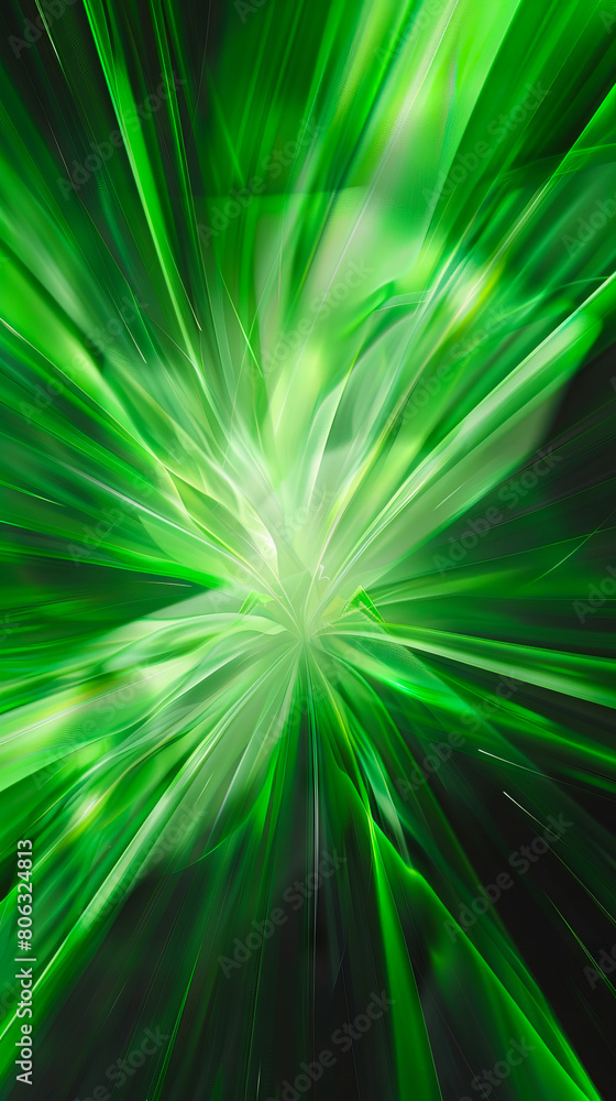 A green abstract background with a black background. A green abstract background with a black background.