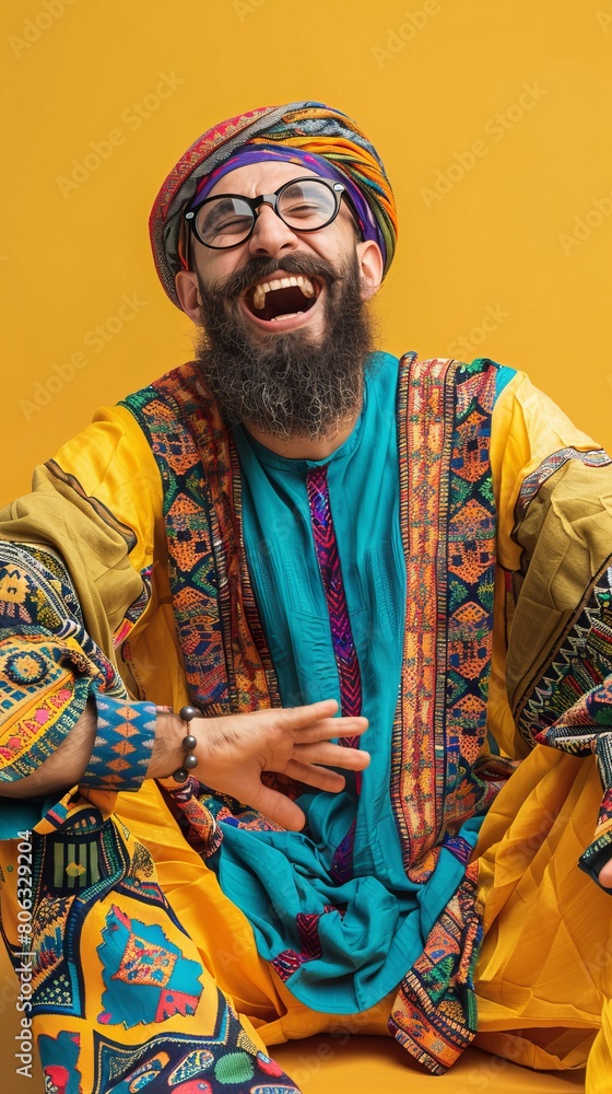 Obraz premium Close up portrait of a man laughing