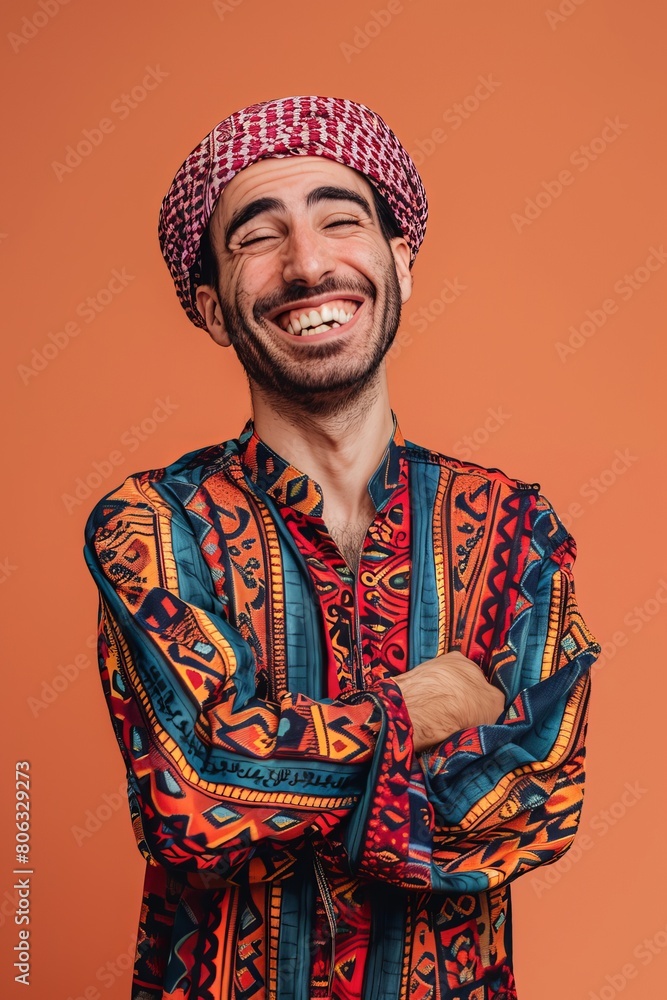 Obraz premium Close up portrait of a man laughing