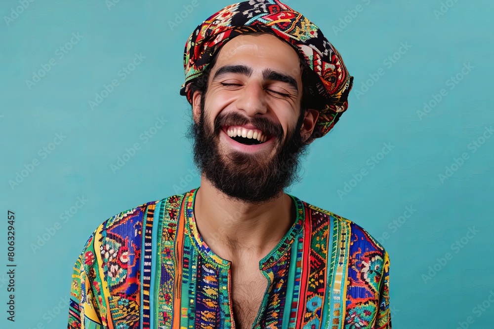 Obraz premium Close up portrait of a man laughing