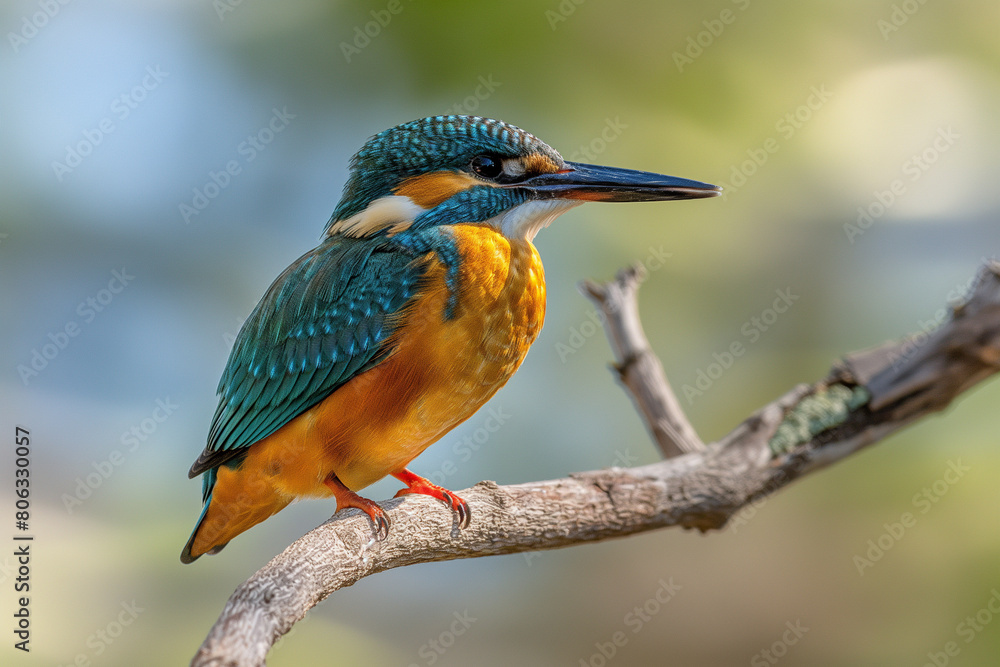 A beautiful kingfisher in its natural habitat A beautiful kingfisher in its natural habitat