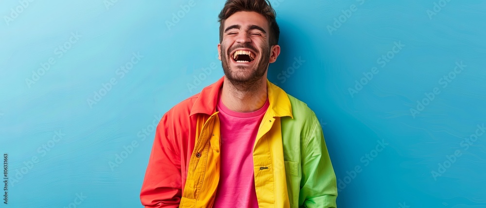 Close up portrait of a laughing man Close up portrait of a laughing man