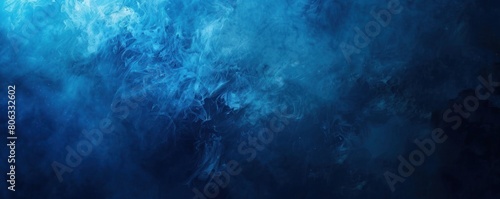 Abstract streams of dark blue smoke on black background, creating a mesmerizing smoothness of movement