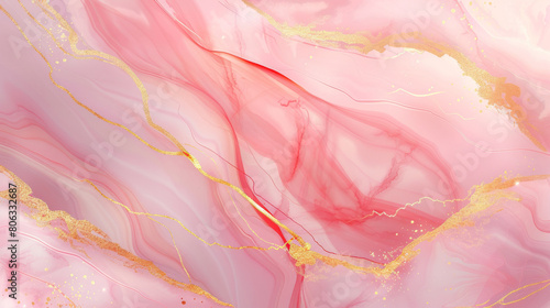 Luxurious Pink Marble Surface. Elegant Texture for Sophisticated Interiors