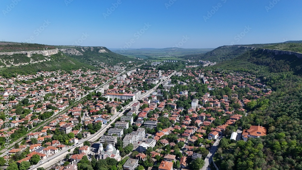 Provadia Bulgaria drone aerial city panorama