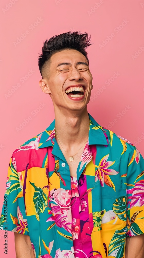 Close up portrait of a man laughing Close up portrait of a man laughing