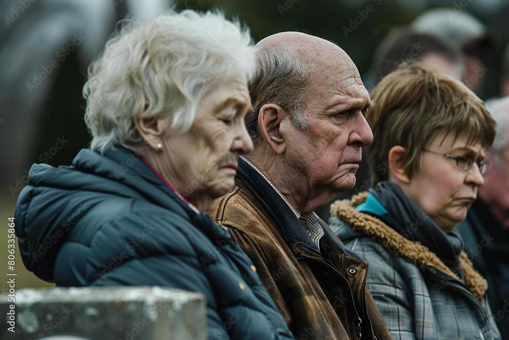 Family Mourns Together at Emotional Cemetery Funeral Service Family Mourns Together at Emotional Cemetery Funeral Service