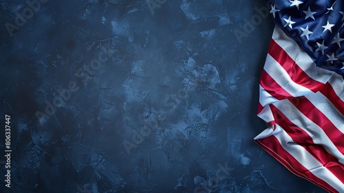 USA flag on concrete background