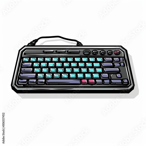 Keyboard,  bright sticker on a white background