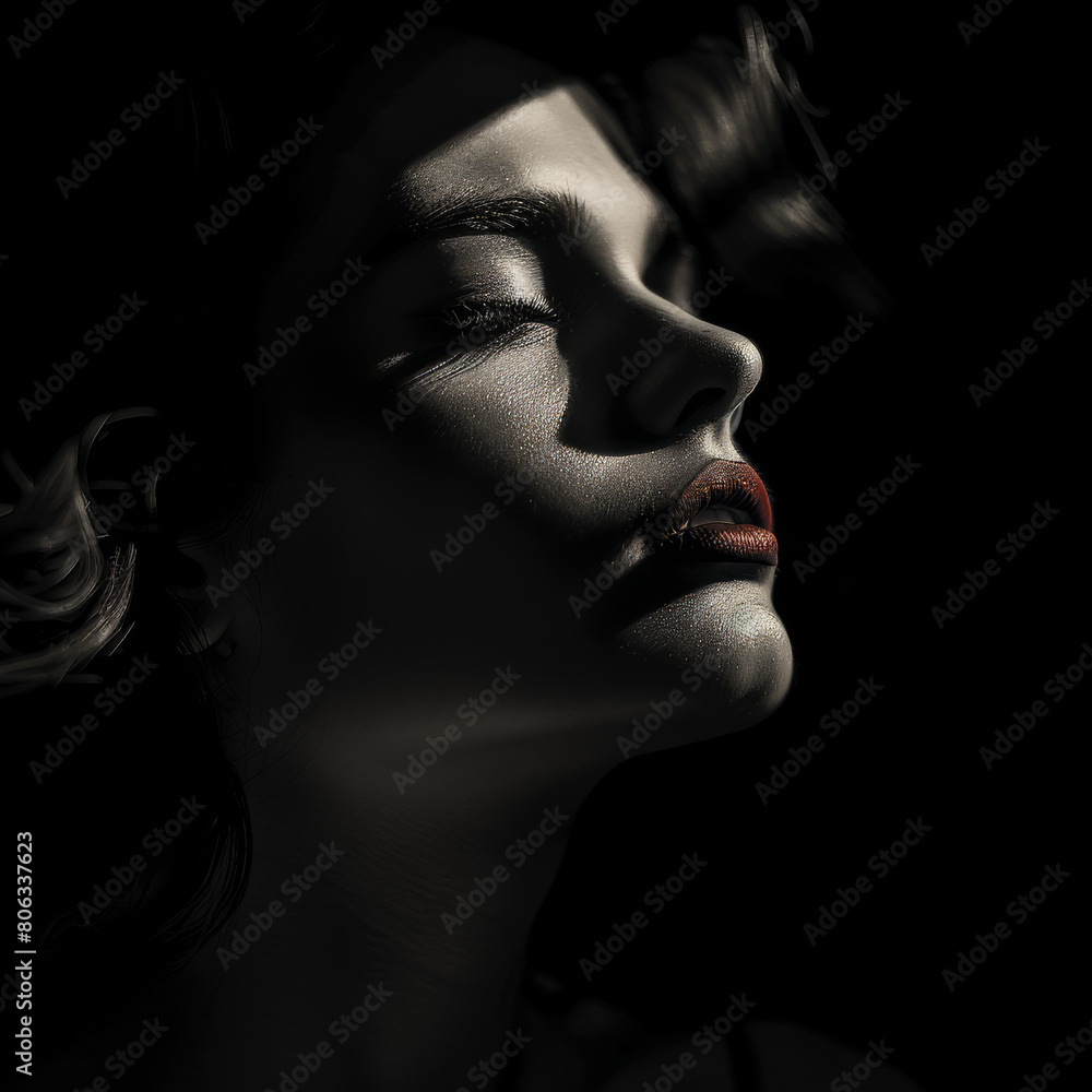 Portrait photo with creative lighting Portrait photo with creative lighting