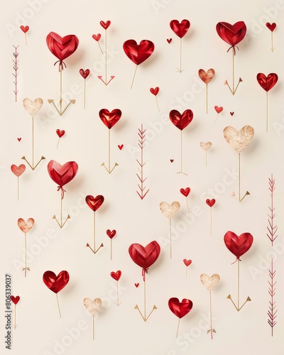 Valentines Hearts and Arrows Festive Tableau photo