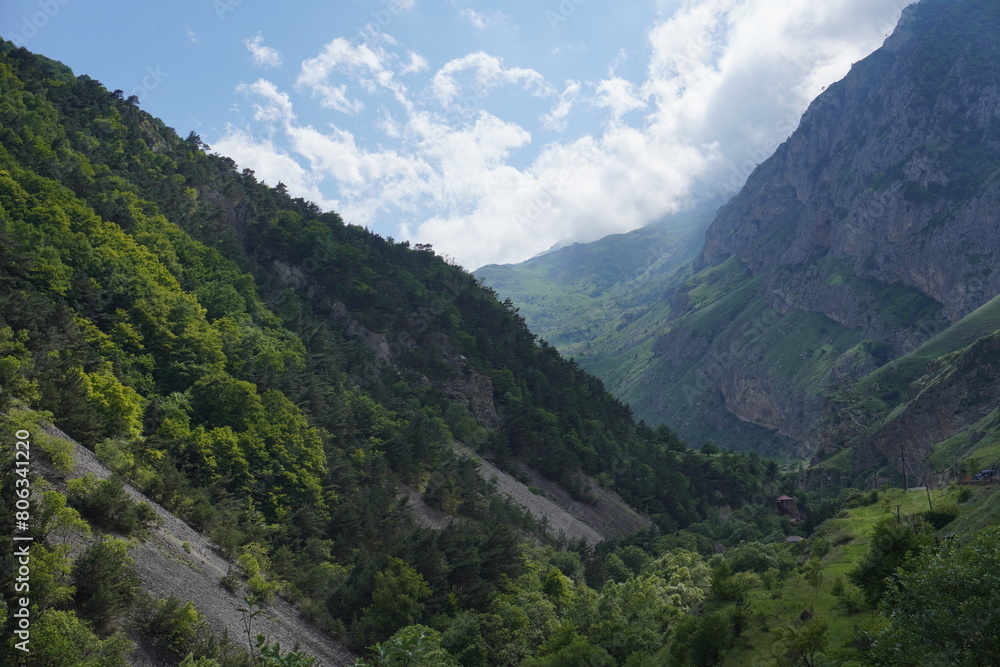 Beautiful Mountain Landscape with clouds