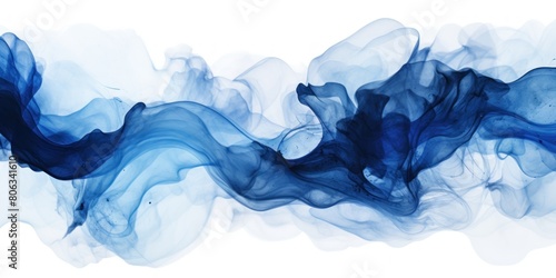 Black background abstract water ink wave  watercolor texture blue and white ocean wave web  mobile graphic resource for copy space text 