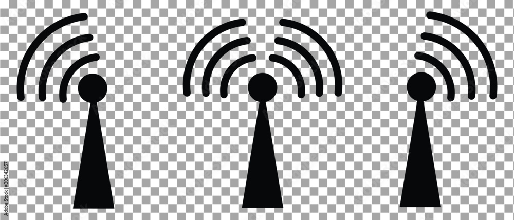 Signal tower icon, wireless technology network sign, antenna wave radio vector illustration .eps10. Signal tower icon, wireless technology network sign, antenna wave radio vector illustration .eps10.