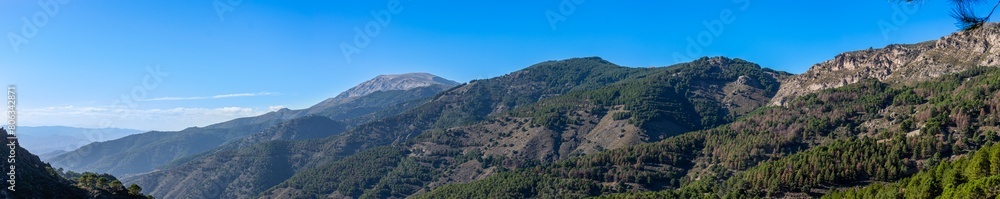 Hiking trail to Lucero peak, Natural Mountains park of Tejeda, Almijara and Alhama