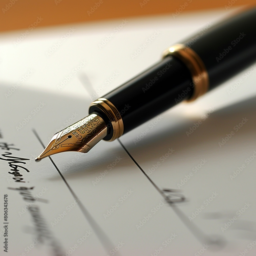 Fototapeta premium Legal Formality: Inking the Agreement