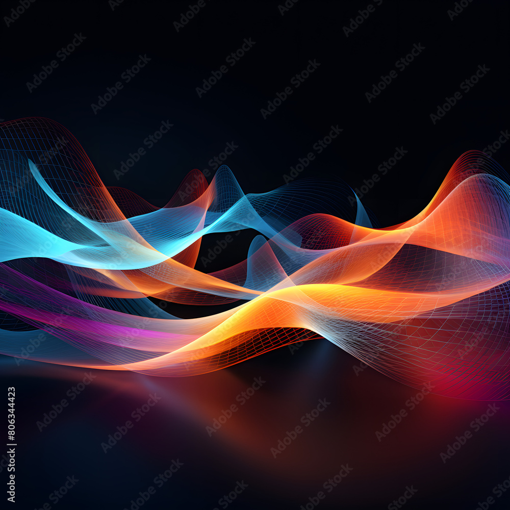 Fototapeta premium abstract background with waves