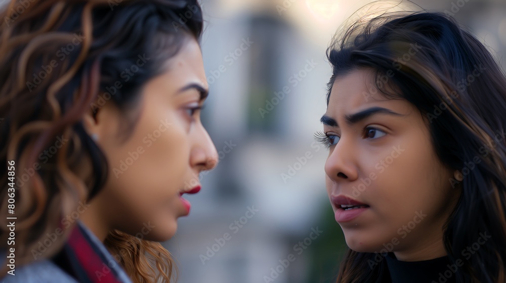 Intimate Conversation: Two Women in Close-up Intimate Conversation: Two Women in Close-up