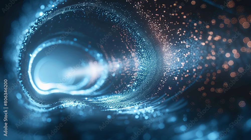 Obraz premium Neon power futuristic energy tunnel wallpaper background