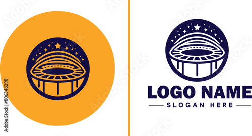 trampoline icon Bounce mat Springboard Jumping pad flat logo sign symbol editable vector