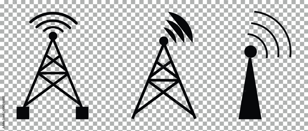 Antenna icon isolated on transparent background. Radio antenna wireless. Technology and network signal radio antenna. Flat design. radio tower design. eps10. Antenna icon isolated on transparent background. Radio antenna wireless. Technology and network signal radio antenna. Flat design. radio tower design. eps10.