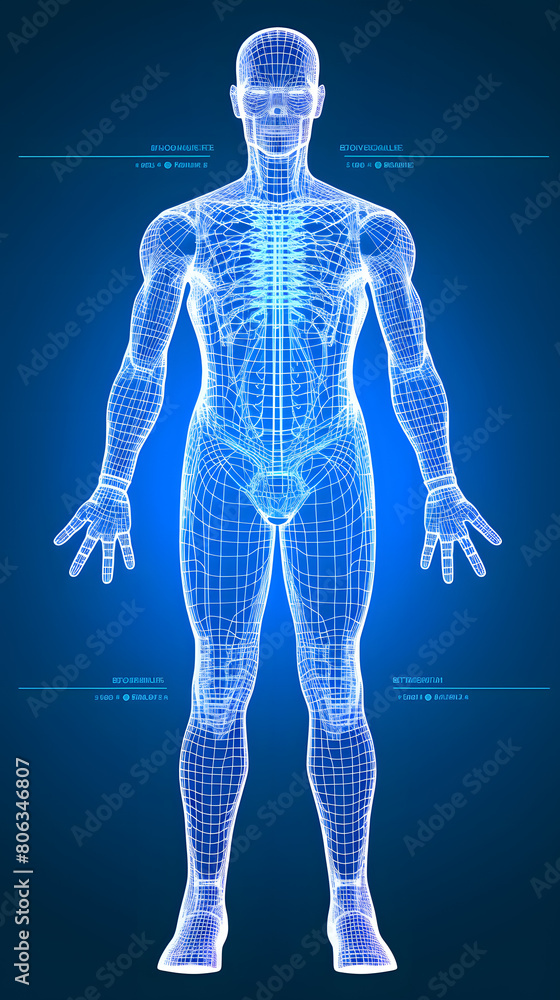 3d rendered illustration of a body 3d rendered illustration of a body