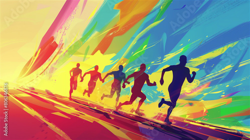 Obraz na płótnie Olympics or sport championship poster illustration. w salonie