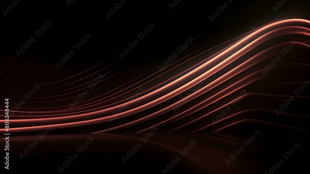Glowing rose gold Neon Lights on a dark Background with Copy Space Glowing rose gold Neon Lights on a dark Background with Copy Space